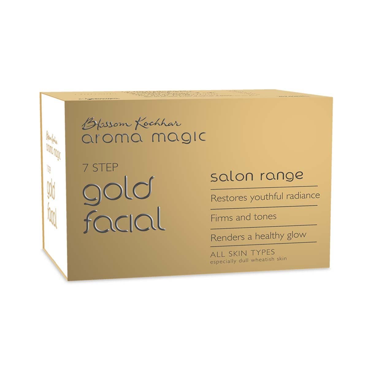 Aroma Magic 7 Step Gold Facial Kit Salon Range (All Skin Types) (35g +
sondaryam is the leading name in the chain of cosmetics in jaipur . , sondaryam has been a pioneer in delivering top quality genuine products in all categories. Sondaryam Aroma Magic 7 Step Gold Facial Kit Salon Range (