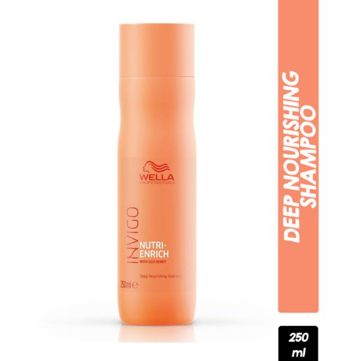 Wella Professionals INVIGO Nutri Enrich Deep Nourishing Shampoo For DrWella Professionals Invigo Nutri-Enrich Deep Nourishing Shampoo, is a moisturising hair shampoo with NUTRI-ENRICH-Blend. Enriched with goji berry known to be extremeSondaryam Wella Professionals INVIGO Nutri Enrich Deep Nourishing Shampoo