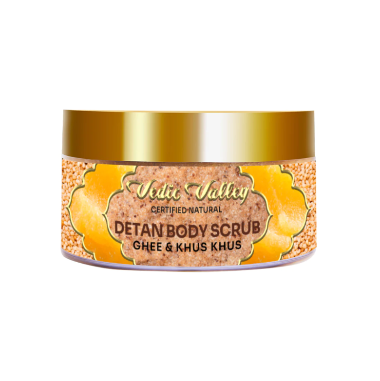 VEDIC VALLEY Ghee Khus Khus Detan Body Scrubsondaryam is the leading name in the chain of cosmetics in jaipur . , sondaryam has been a pioneer in delivering top quality genuine products in all categories. AlSondaryam VEDIC VALLEY Ghee Khus Khus Detan Body Scrub