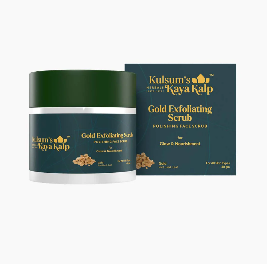 Kulsum's Kayakalp Gold Exfoliating Scrub 40gmsondaryam is the leading name in the chain of cosmetics and departmental stores in jaipur . , sondaryam has been a pioneer in delivering top quality genuine productSondaryam Kayakalp Gold Exfoliating Scrub 40gm