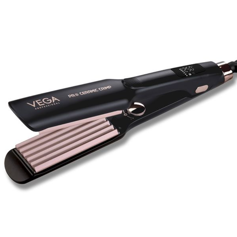 Vega Pro Ceramic Crimp Ceramic Hair Crimper - VPPMS-01Experience the VEGA Professional Pro Ceramic Crimp equipped with 44mm tourmaline ceramic wave plates helping you to provide defined volume VEGA and texture to the haSondaryam Vega Pro Ceramic Crimp Ceramic Hair Crimper - VPPMS-01