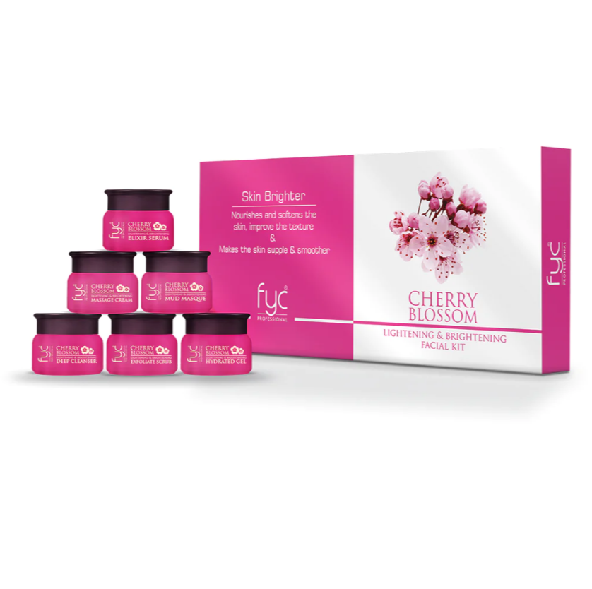 FYC CHERRY BLOSSOM LIGHTENING AND BRIGHTENING FACIAL KITsondaryam is the leading name in the chain of cosmetics and departmental stores in jaipur . , sondaryam  has been a pioneer in delivering top quality genuine productSondaryam FYC CHERRY BLOSSOM LIGHTENING