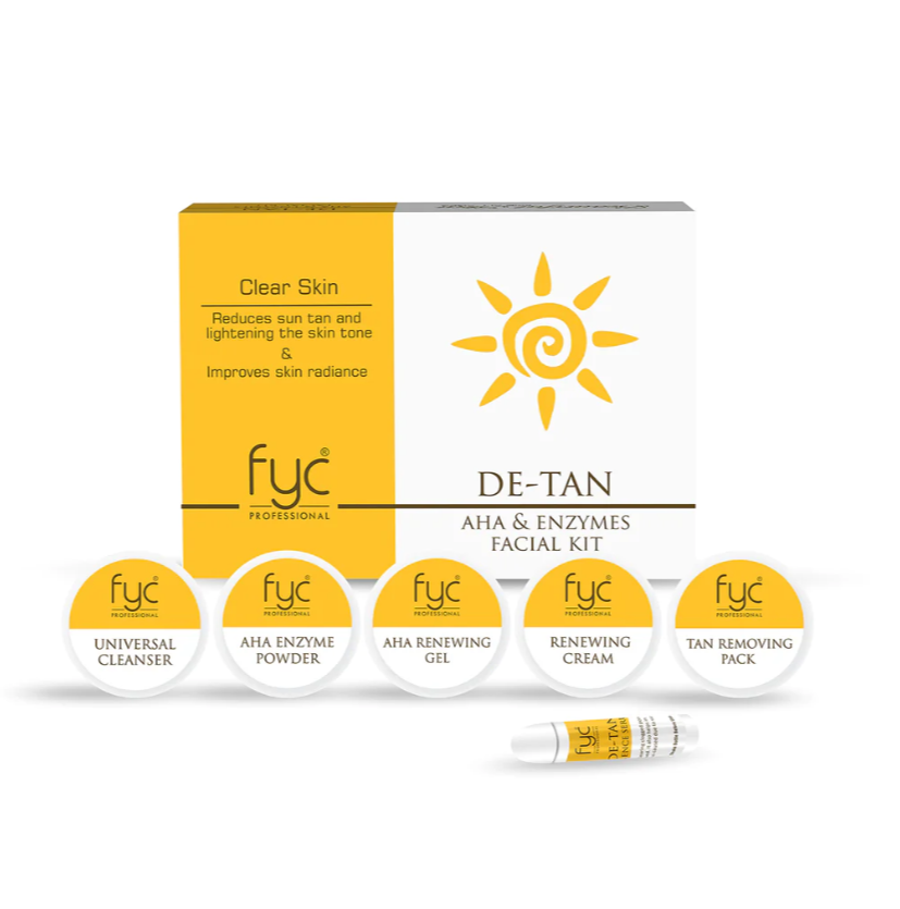 FYC DE-TAN AHA & ENZYMES FACIAL KITsondaryam is the leading name in the chain of cosmetics and departmental stores in jaipur . , sondaryam  has been a pioneer in delivering top quality genuine productSondaryam FYC DE-TAN AHA & ENZYMES FACIAL KIT